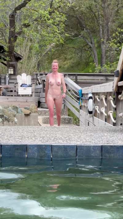 These hot springs mean I’m not wearing anything.