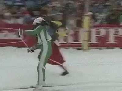 Trying to congratulate the leader