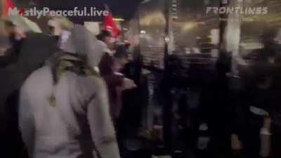 Violent Palestinian Protestors Damaging White House Fence