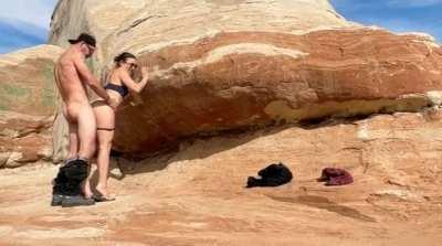 Yes this was right by the road but we didn't care.. We had a lot of fun times in this warmer weather a couple weeks ago.