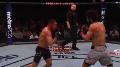 Surviving a 3 round war where most men would try to find a way out and he ends lt like a madman.