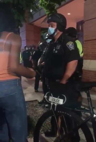 Crying cop gets “removed” for showing sympathy