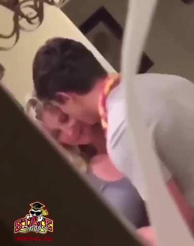 Drunk mom kisses son's friend