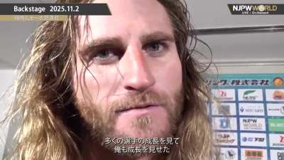 Clark Connors cuts a backstage promo on NJPW World telling his baby (Thekla) that he is coming home