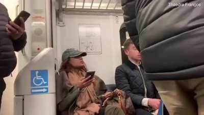 Karen tries to take 2 seats