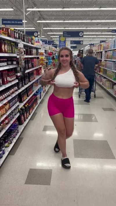 Getting sneaky while grocery shopping ;)