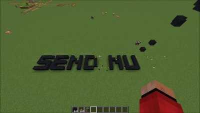 Fallign concrete powder text