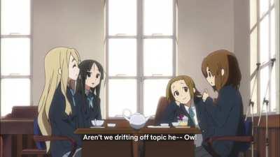 Mio actually received the funniest/most painful physical retribution