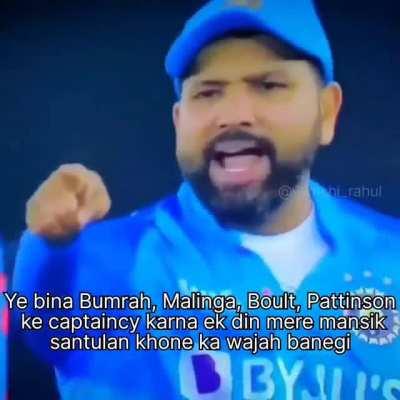 Bro realising it in a hard way that captaincy is not everyone's cup of tea ☕