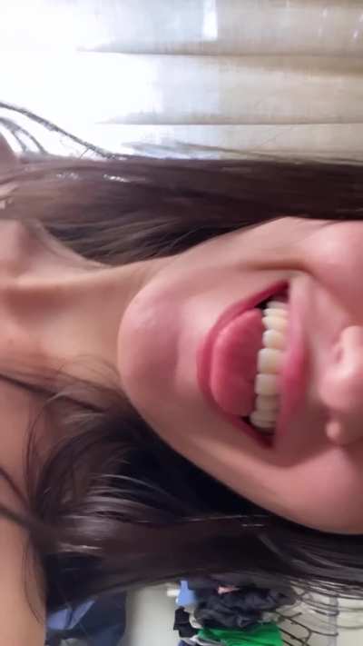 This is how naughty I get when I want them to leave something on my tongue