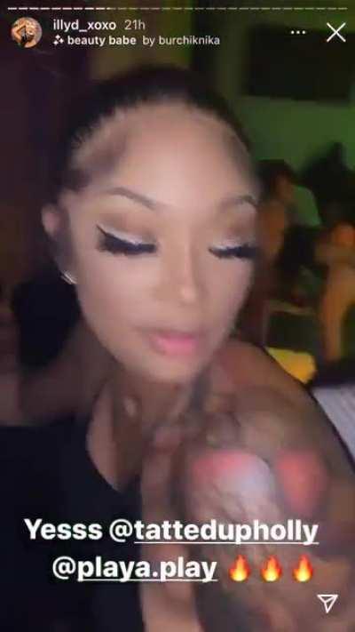 Make sure y’all join this page too! Holly with another baddie 🥴🥴