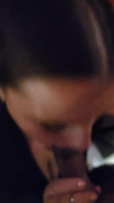 We snuck off to a bar bathroom