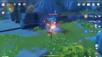 More Yelan Gameplay Showcase via @Genshin_Arab