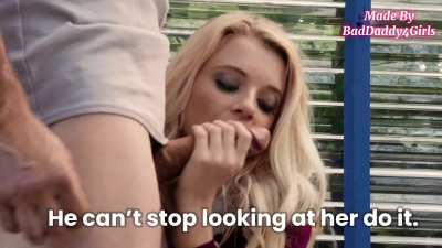 Daughter lessons: Dad shows his father in law his granddaughter is all grown up now by teaching her right at the bus stop