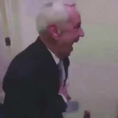 Rafa coming into Liverpool's dressing room after the game