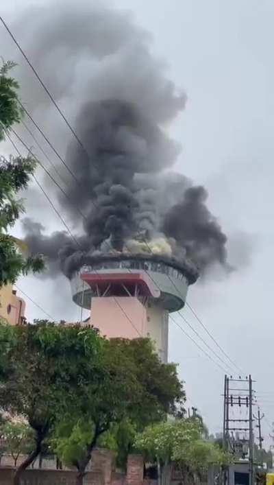 Amravati revolving restaurant on fire