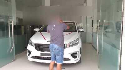 Picking up the new car...