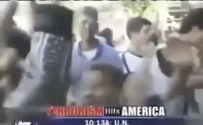 Palestinians celebrating the 9/11 attack on the US the same way they celebrated the 10/7 attacks on Israel