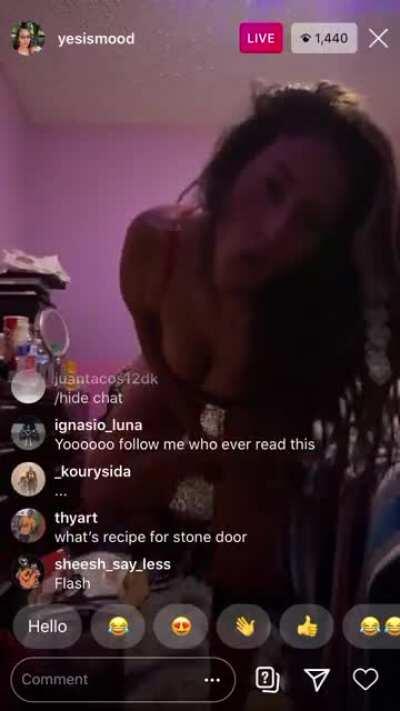 Yesismood on tiktok got wild on her insta live 😈
