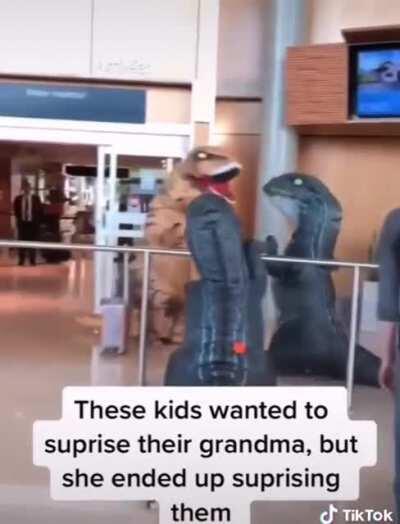 To surprise grandma