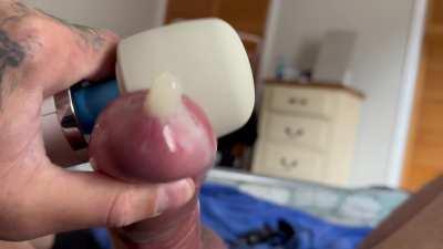 [M]agnum and a magic wand = intense orgasm