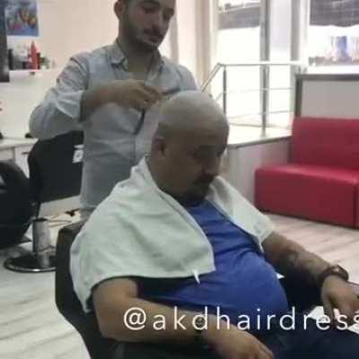 Abrupt haircut interruption