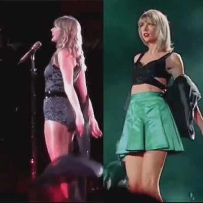 One tour apart but the growth (be it her body or outfit) is mesmerizing