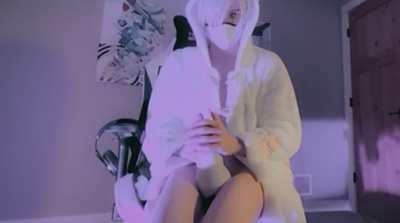 Rubbing myself through the outside of Janine! (M)