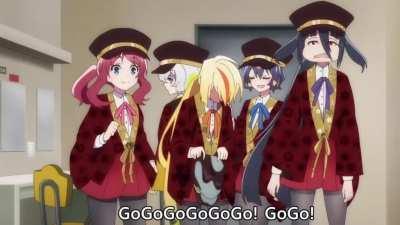 Kotaro was singing the eyecatch jingle at the backstage of Saga Jihen