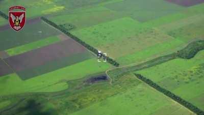 The destruction of the Russian TZM and RPN 9S36M by fighters of the 15th ObrAR.