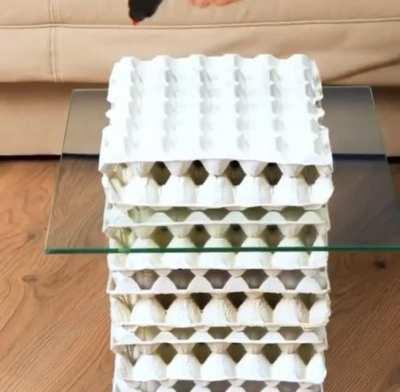 Catch me making an egg carton coffee table