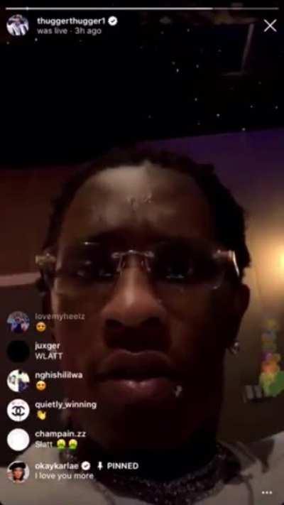 This still the best Thug video. Hangs up on Jerrika Karlae. “Issa dog. Crazy?”