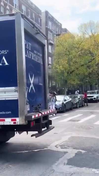 Kids freaking out at a dance battle in New York City. 