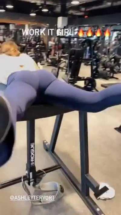 Ashley working out