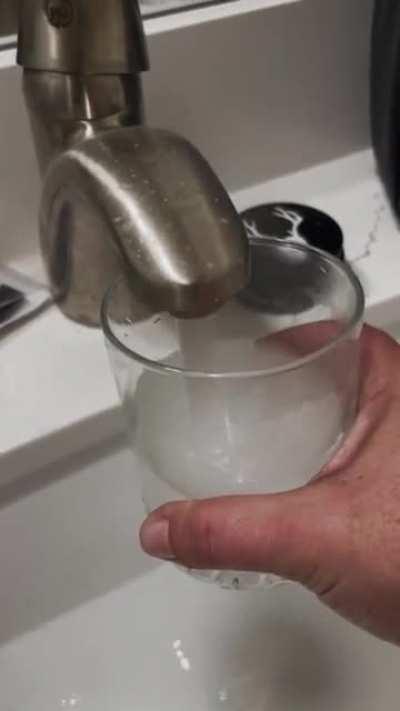 I’ve been assured this is perfectly fine, no need to worry. It smells like chemicals and chlorine and the stench getting stronger every day. I just wanna brush my teeth. Can you imagine drinking it?