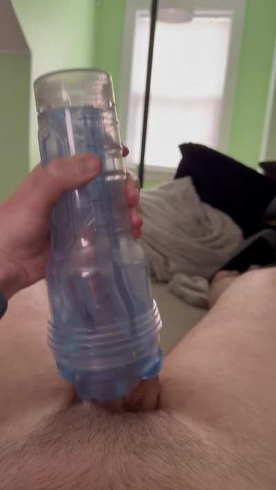 Love watching my dick slide in the fleshlight