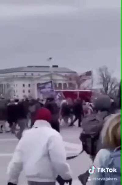 Cops actually allowed the protestors to move into the Capitol