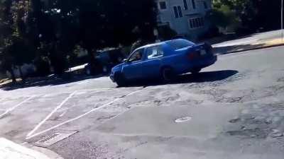 Crazy ex girlfriend follows guy in her car