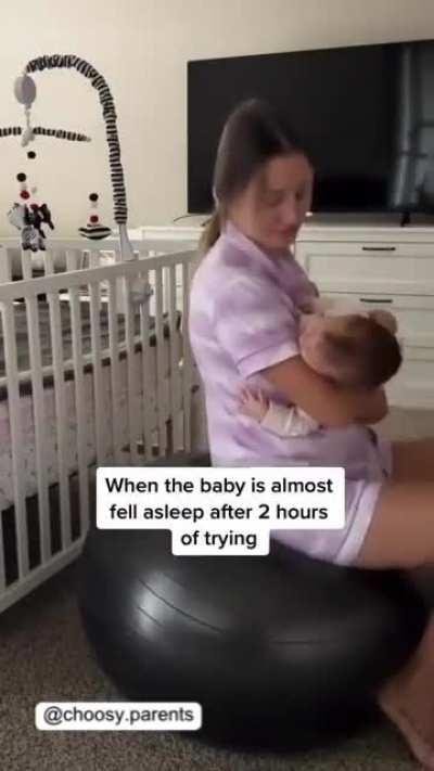 Things that always happen when putting a baby to sleep.