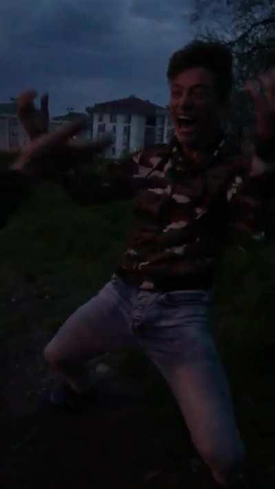 Perfect lightning strike