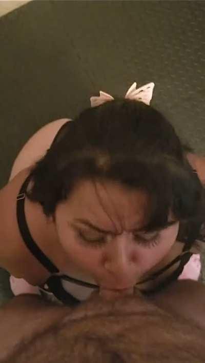 Nothing better than looking up at you with your balls in my mouth