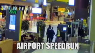 airport speedrun