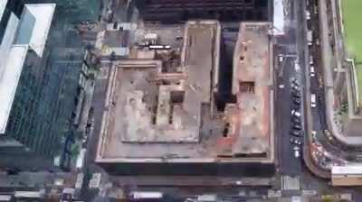 Building an old building.