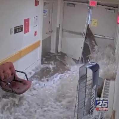 Heavy rains burst into Norwood Hospital (MA, USA) - June 2020