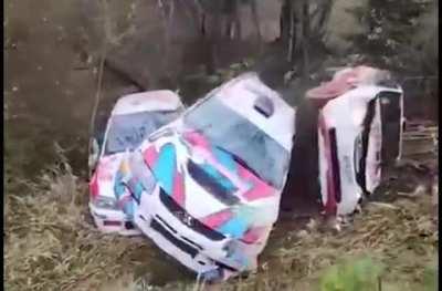 The Russian rally Cup in the Pskov region is a lot of fun. Fortunately, no one was seriously injured.