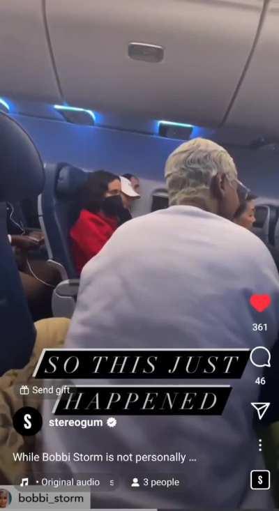 When you get nominated for 2 Grammy Awards and gotta make sure the whole plane knows