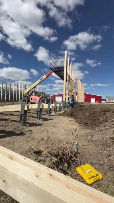 Post-frame construction columns