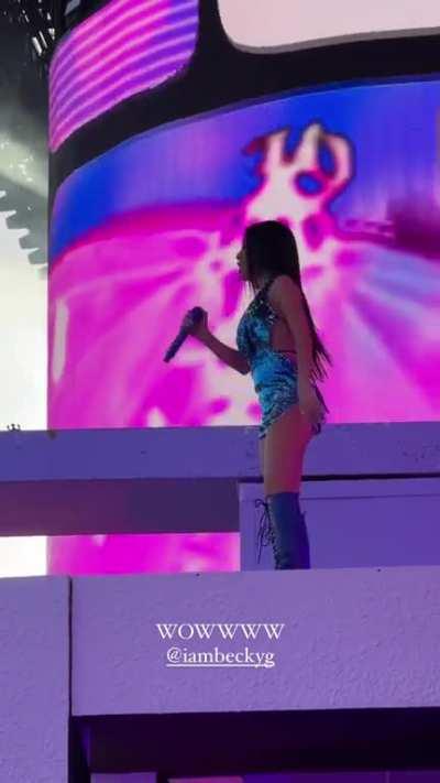 Becky on stage today during “Coachella”