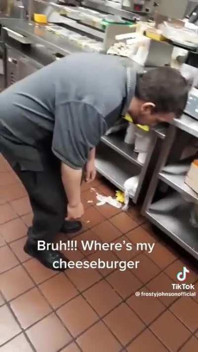 He ain’t getting his burger 😂