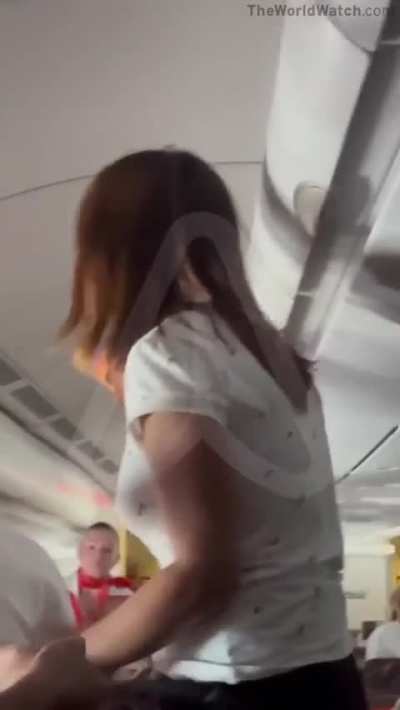 Demure & Mindful Lady Offers Her Breasts For Upgrade to Business Class